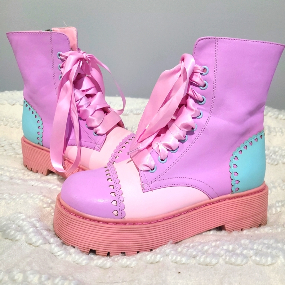 Pastel Combat Boots 💕